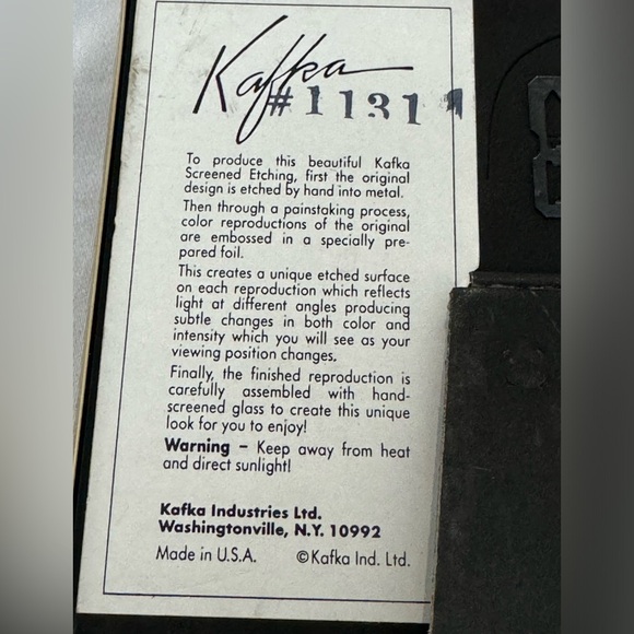 Kafka Screened Vintage Foil Etching Artwork 80’s 90’s Christmas Nativity Scene - Picture 5 of 9